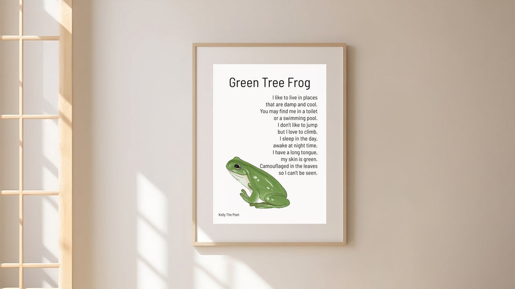 Green Tree Frog Digital Print