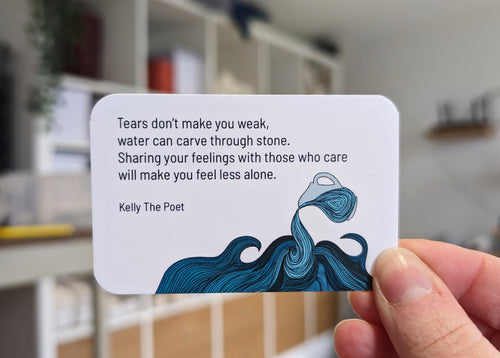Mental Health Cards For Men, Positive poems to support men struggling with anxiety and their mental health.