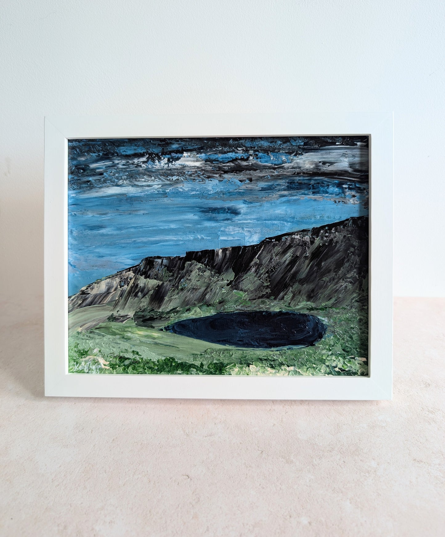 Llyn Y Fan Fach Abstract Canvas Board