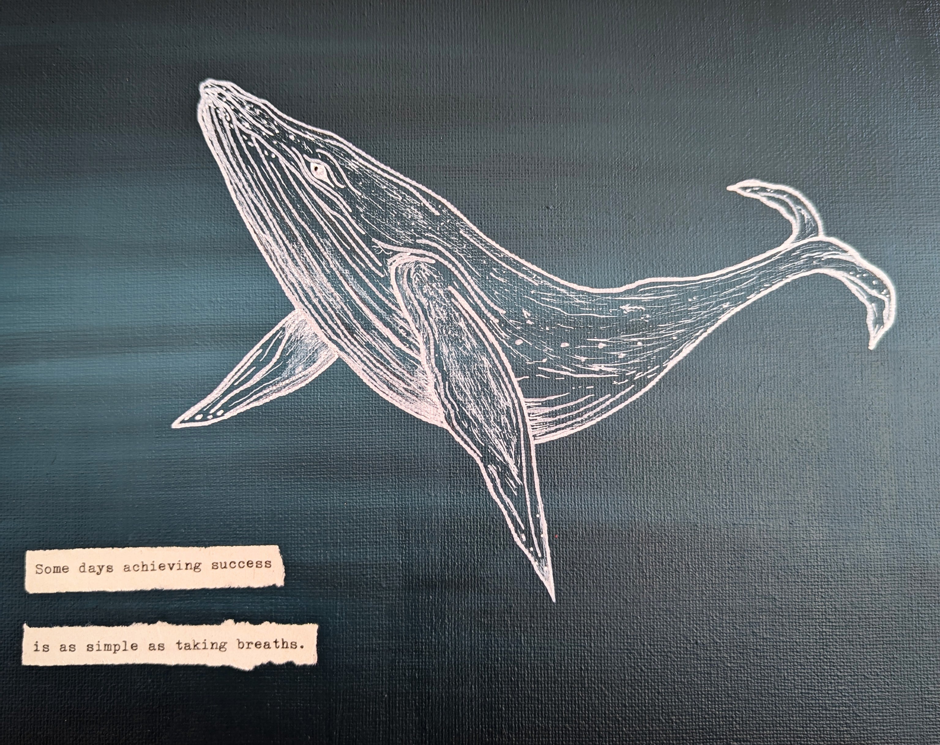 The Successful Whale Original Canvas