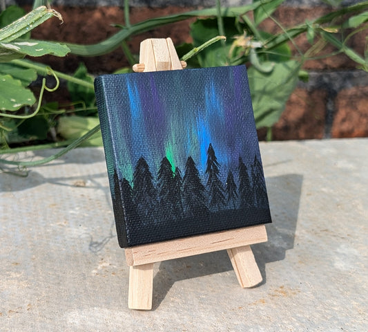 Mini Canvas Woodland Lights