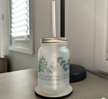 Load image into Gallery viewer, Roots - Mason Jar With Straw And Lid
