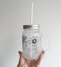 Load image into Gallery viewer, Wildflower - Mason Jar With Straw And Lid
