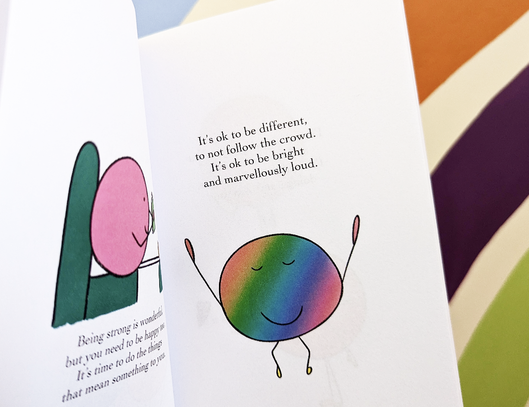 Positive affirmation book, The Blobbles is a book full of funny quotes and relatable affirmations