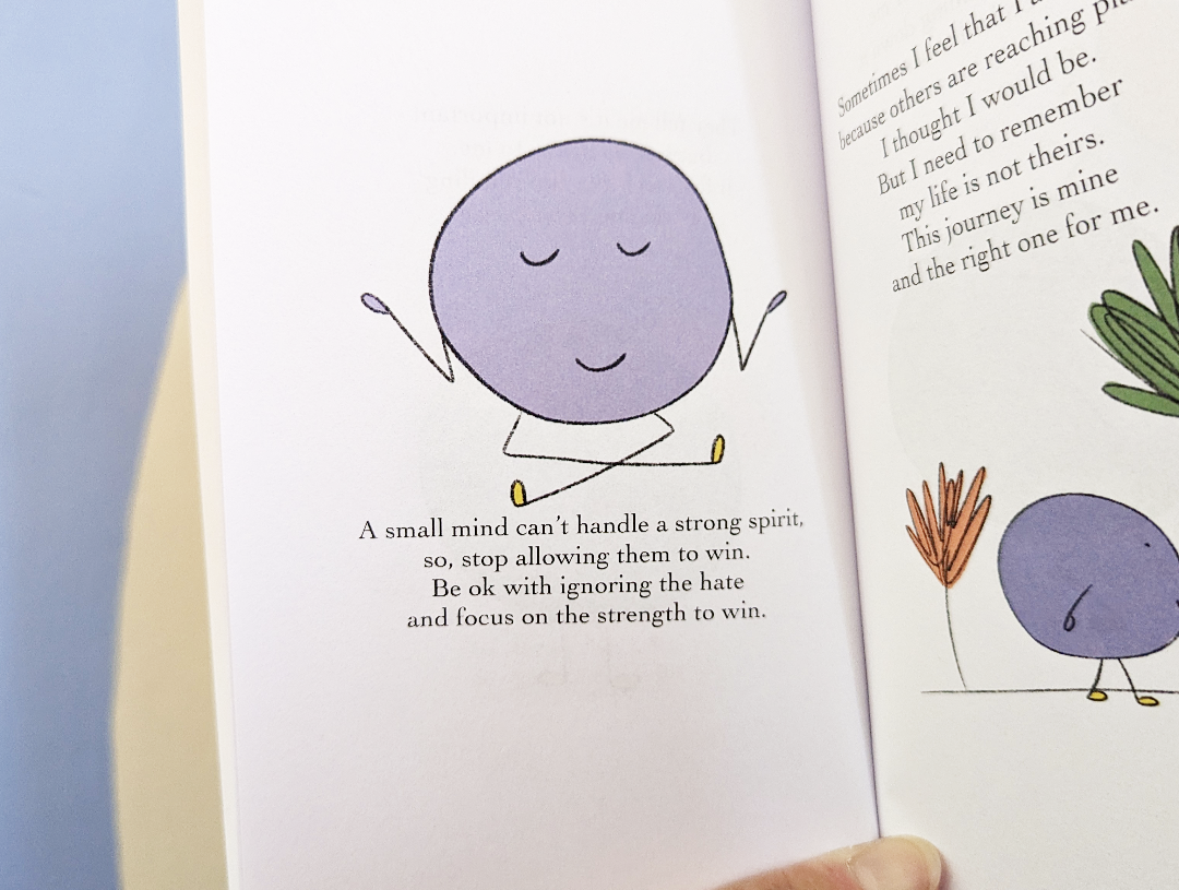 Positive affirmation book, The Blobbles is a book full of funny quotes and relatable affirmations