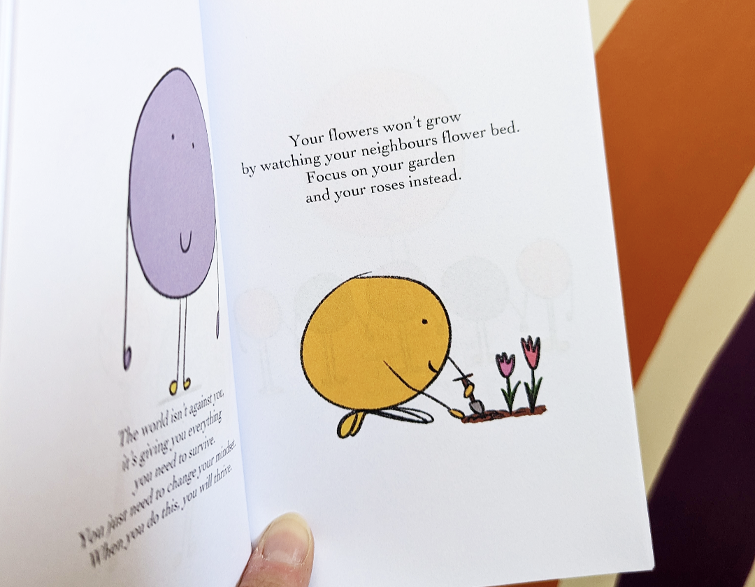 Positive affirmation book, The Blobbles is a book full of funny quotes and relatable affirmations