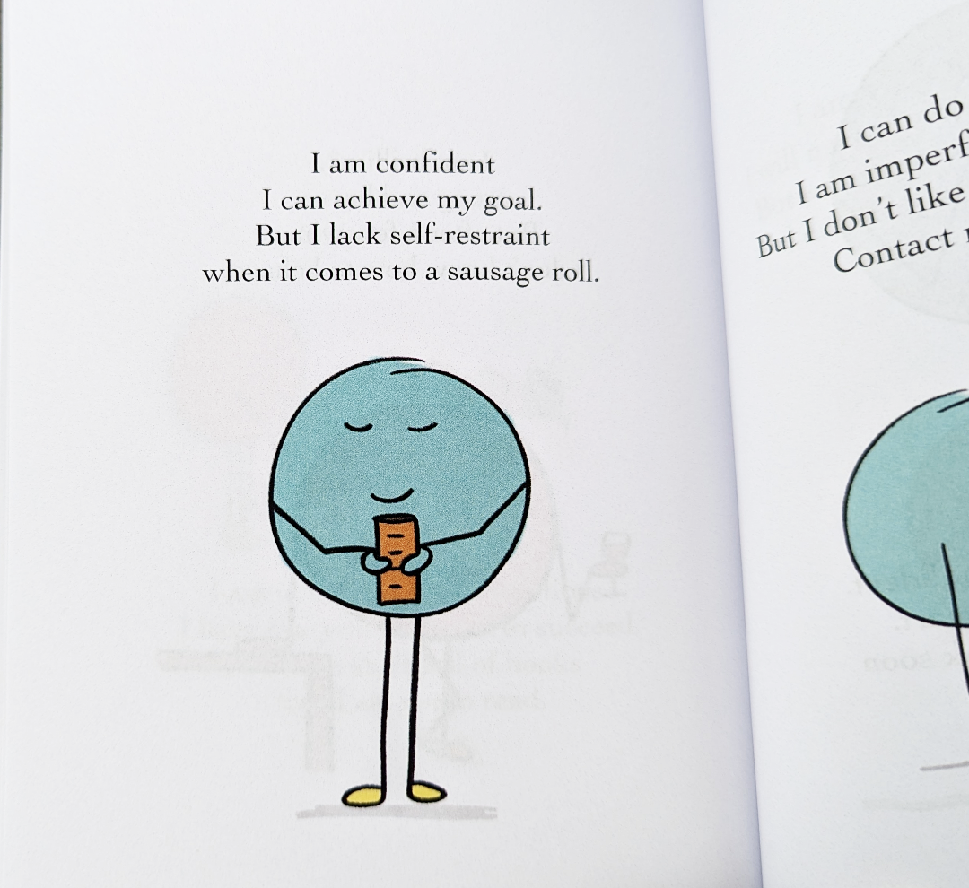 Positive affirmation book, The Blobbles is a book full of funny quotes and relatable affirmations