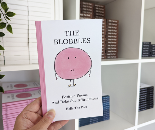 Positive affirmation book, The Blobbles is a book full of funny quotes and relatable affirmations