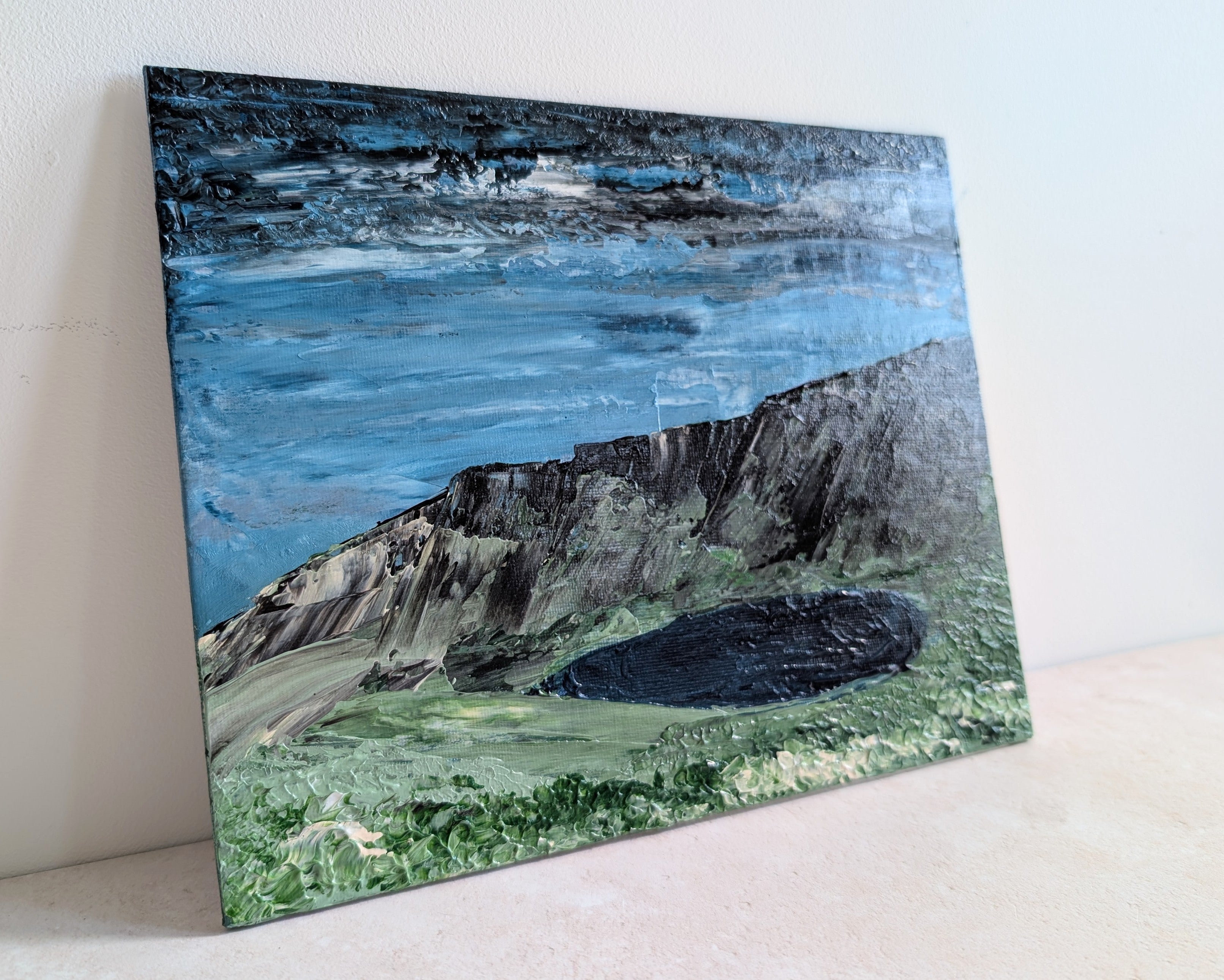 Llyn Y Fan Fach Abstract Canvas Board
