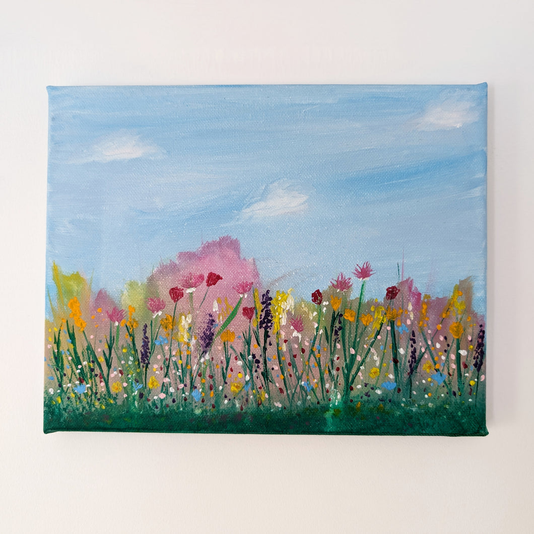 Original Flower Meadow Acrylic Painting