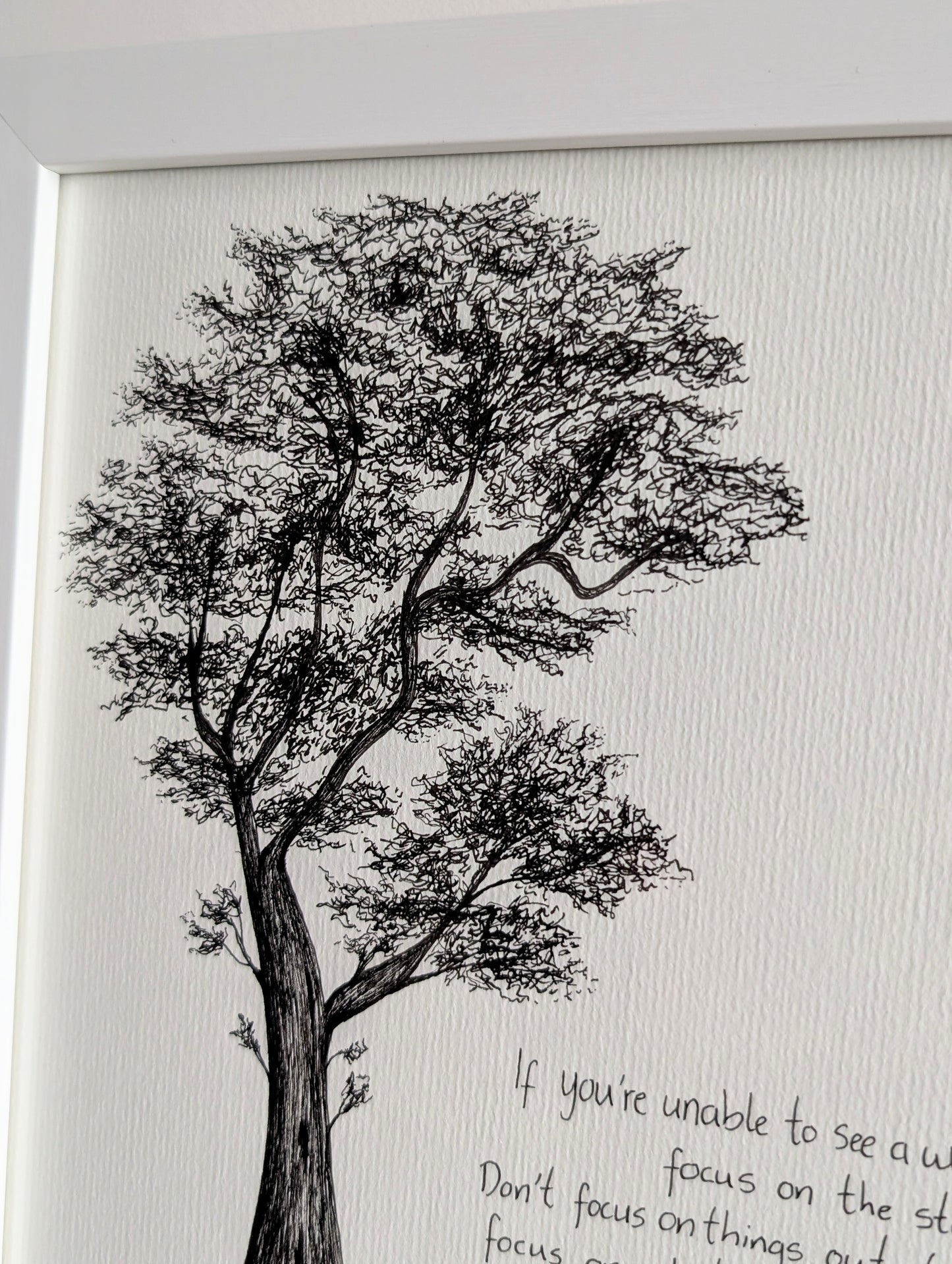 Focus On The Step Ahead - Original Tree Sketch