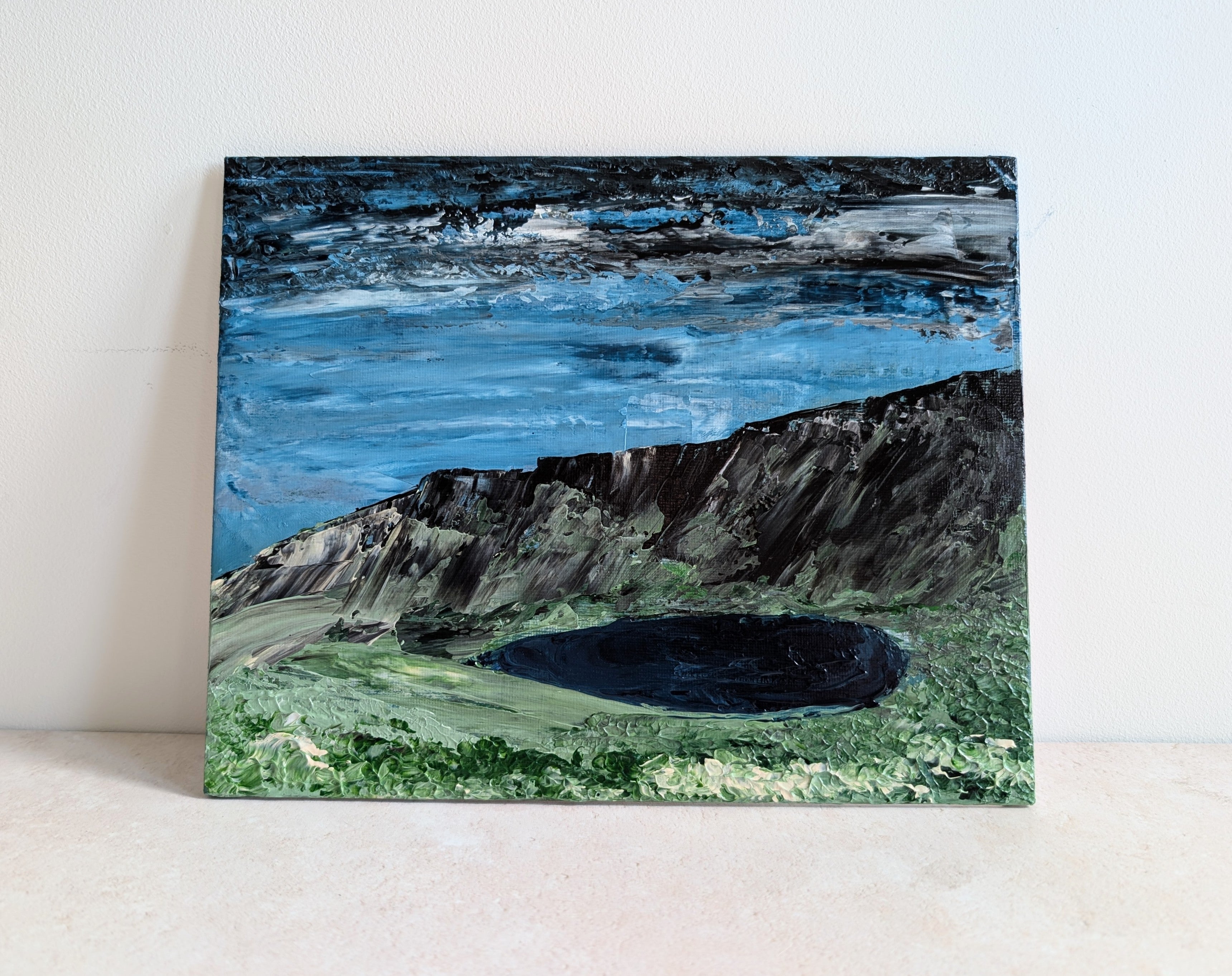 Llyn Y Fan Fach Abstract Canvas Board