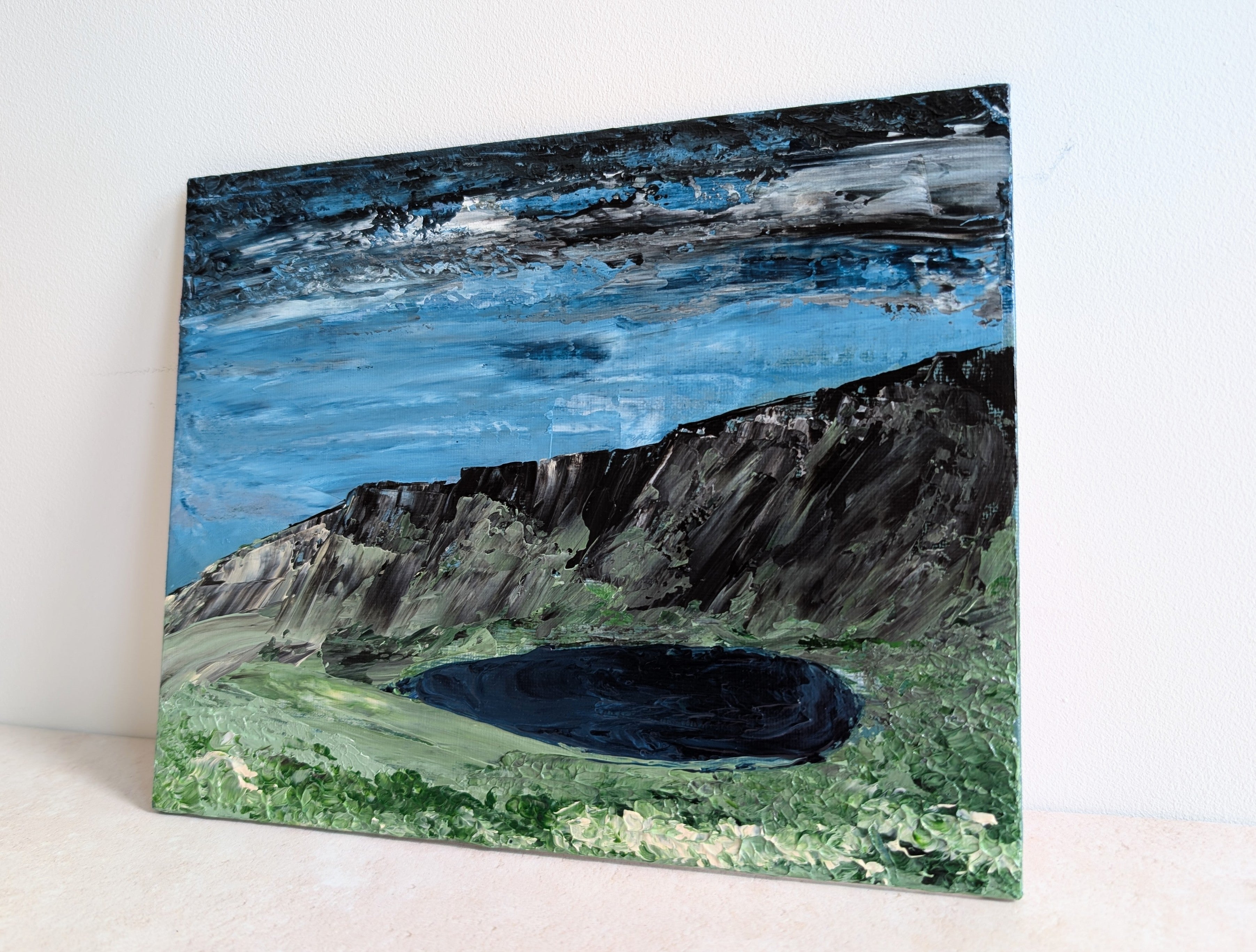 Llyn Y Fan Fach Abstract Canvas Board
