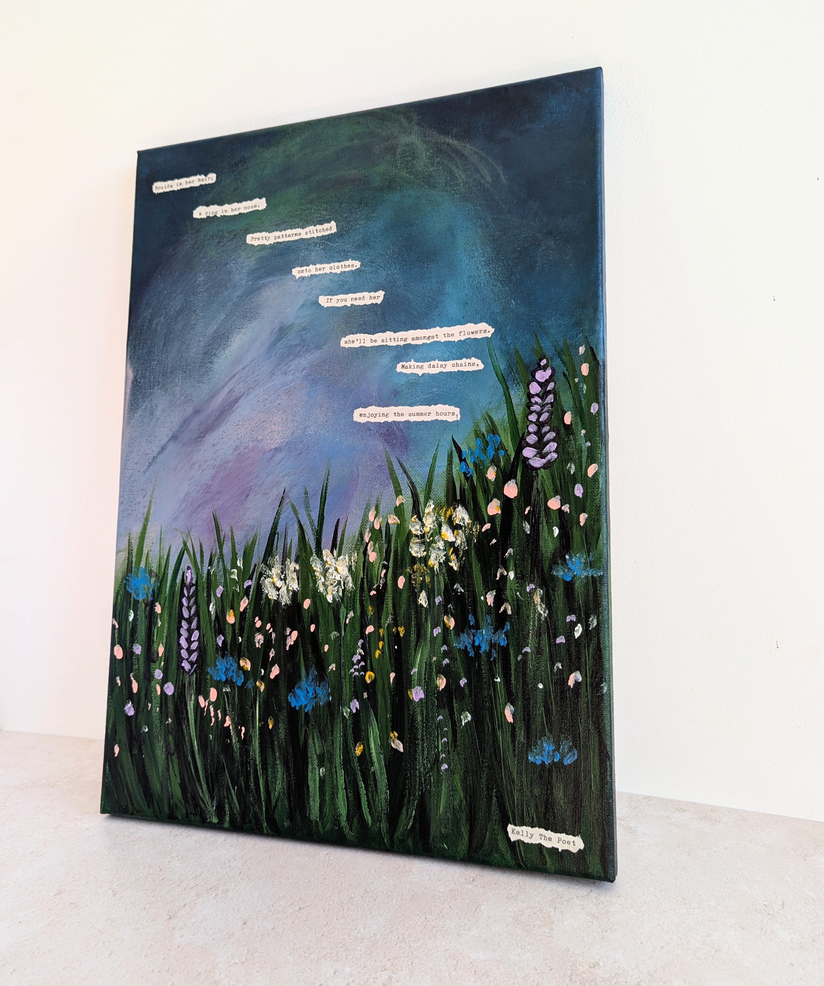 Braids In Her Hair Original Canvas