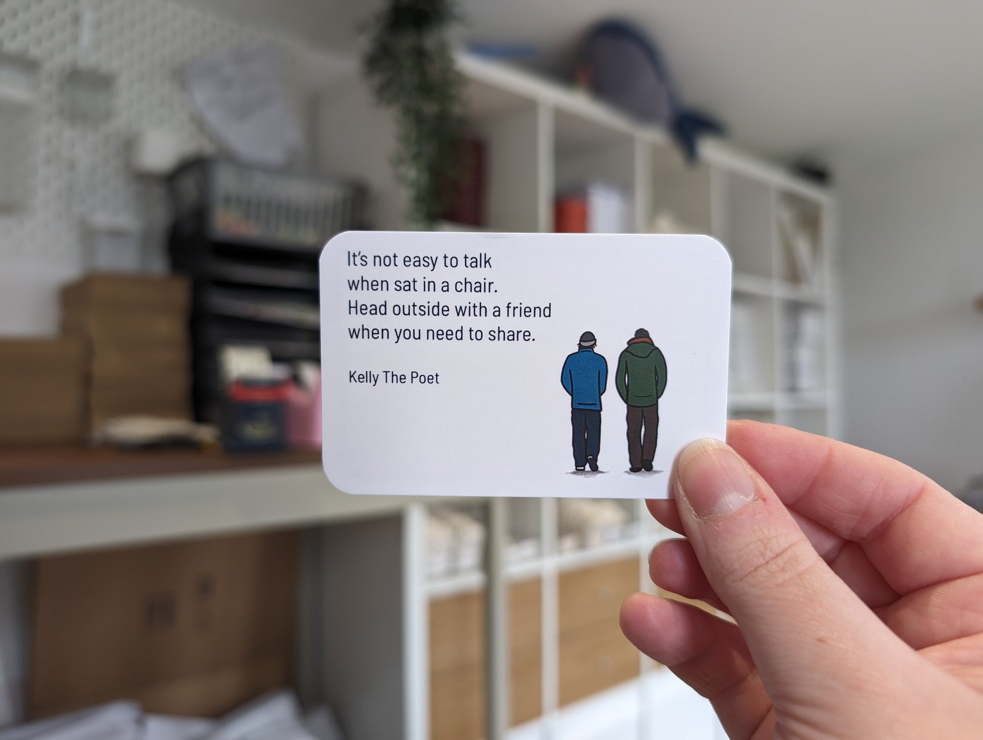 Mental Health Cards For Men, Positive poems to support men struggling with anxiety and their mental health.