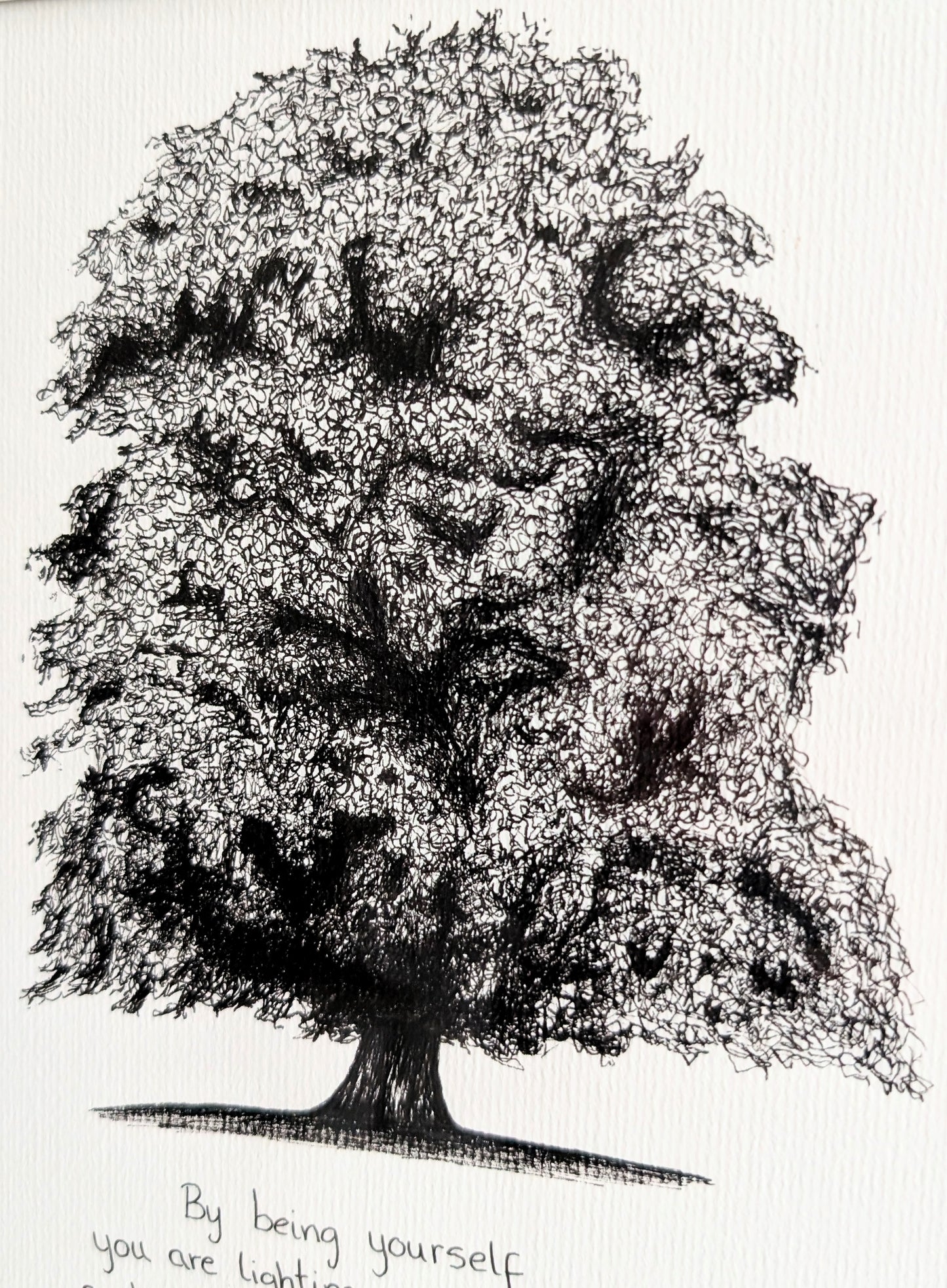 By Being Yourself - Original Tree Sketch