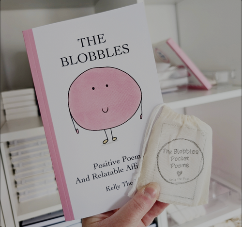 Positive affirmation book, The Blobbles is a book full of funny quotes and relatable affirmations