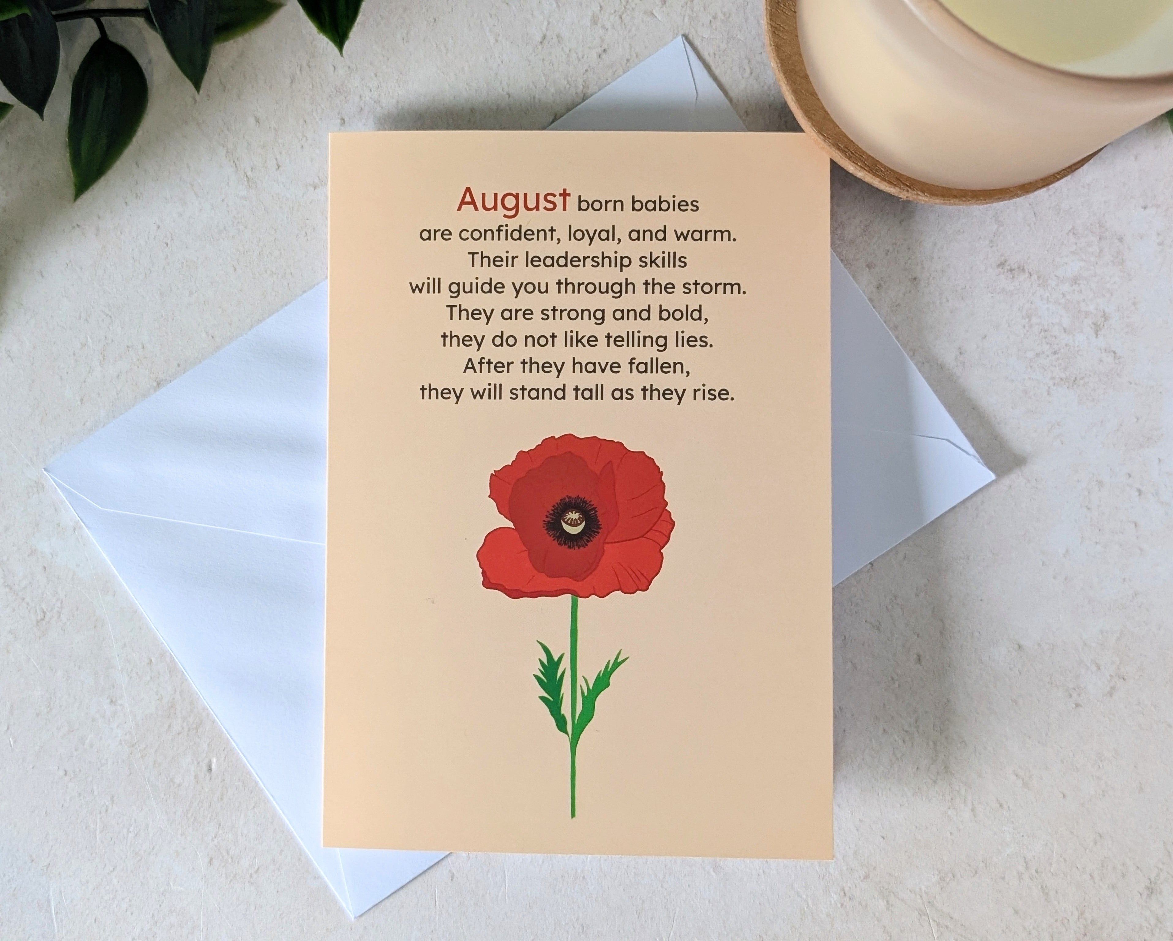 August Greeting Card
