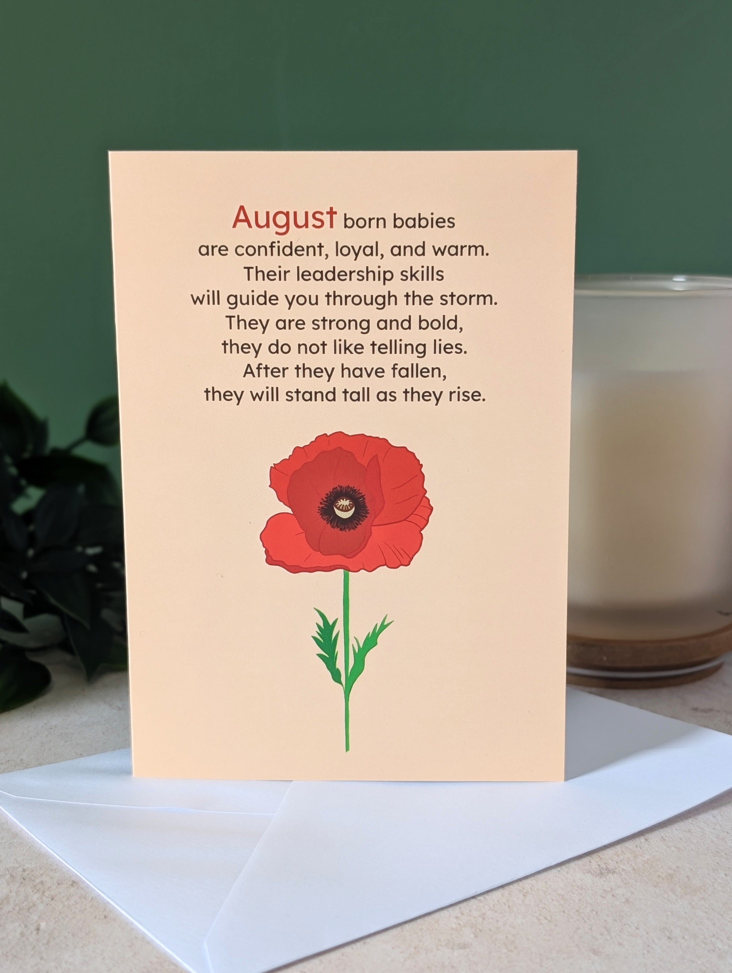 August Greeting Card