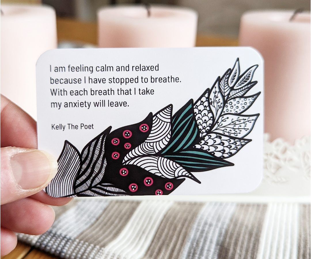 Anxiety Cards that help calm you in a panic attack and give you tools to improve your mental health.