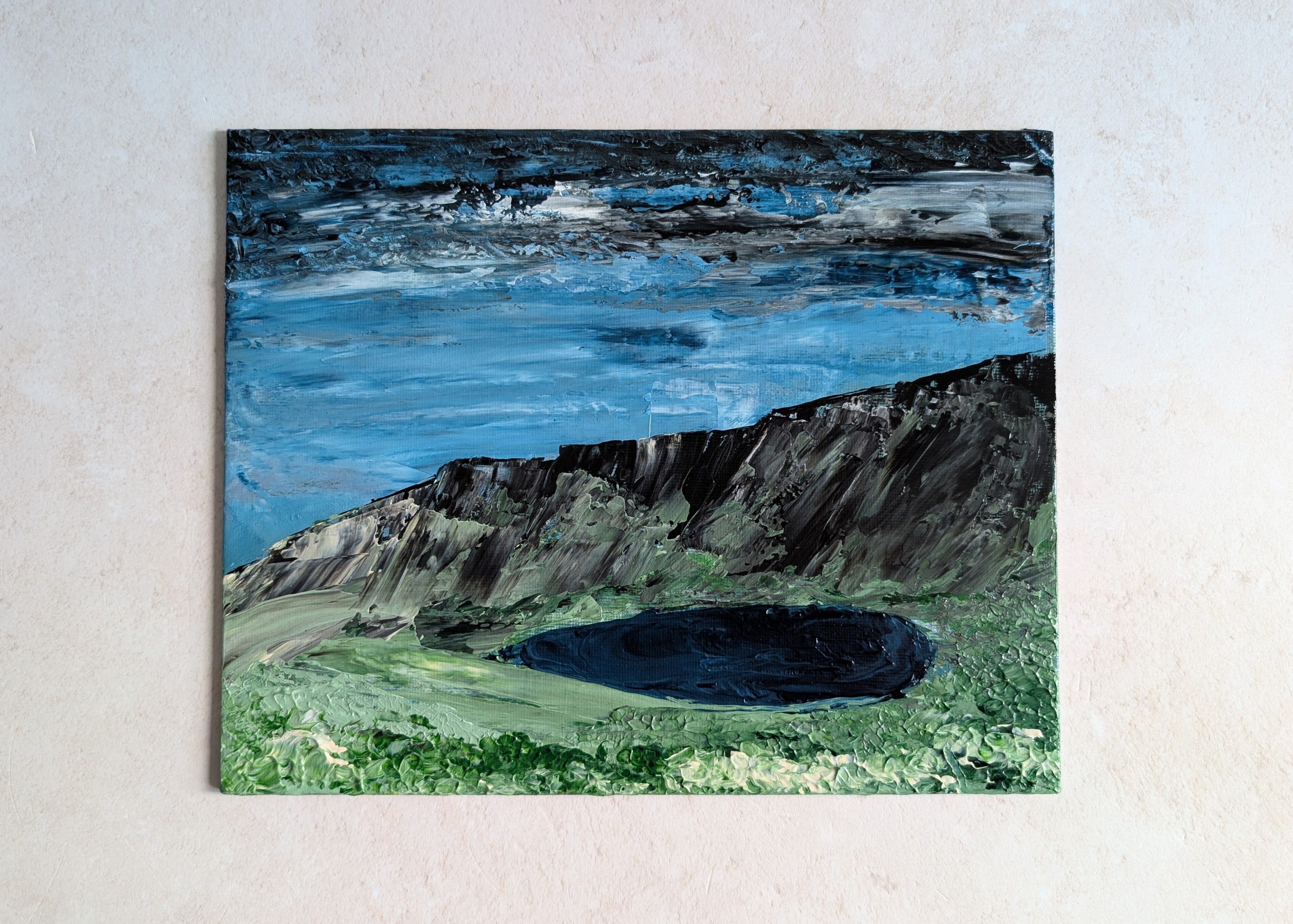 Llyn Y Fan Fach Abstract Canvas Board