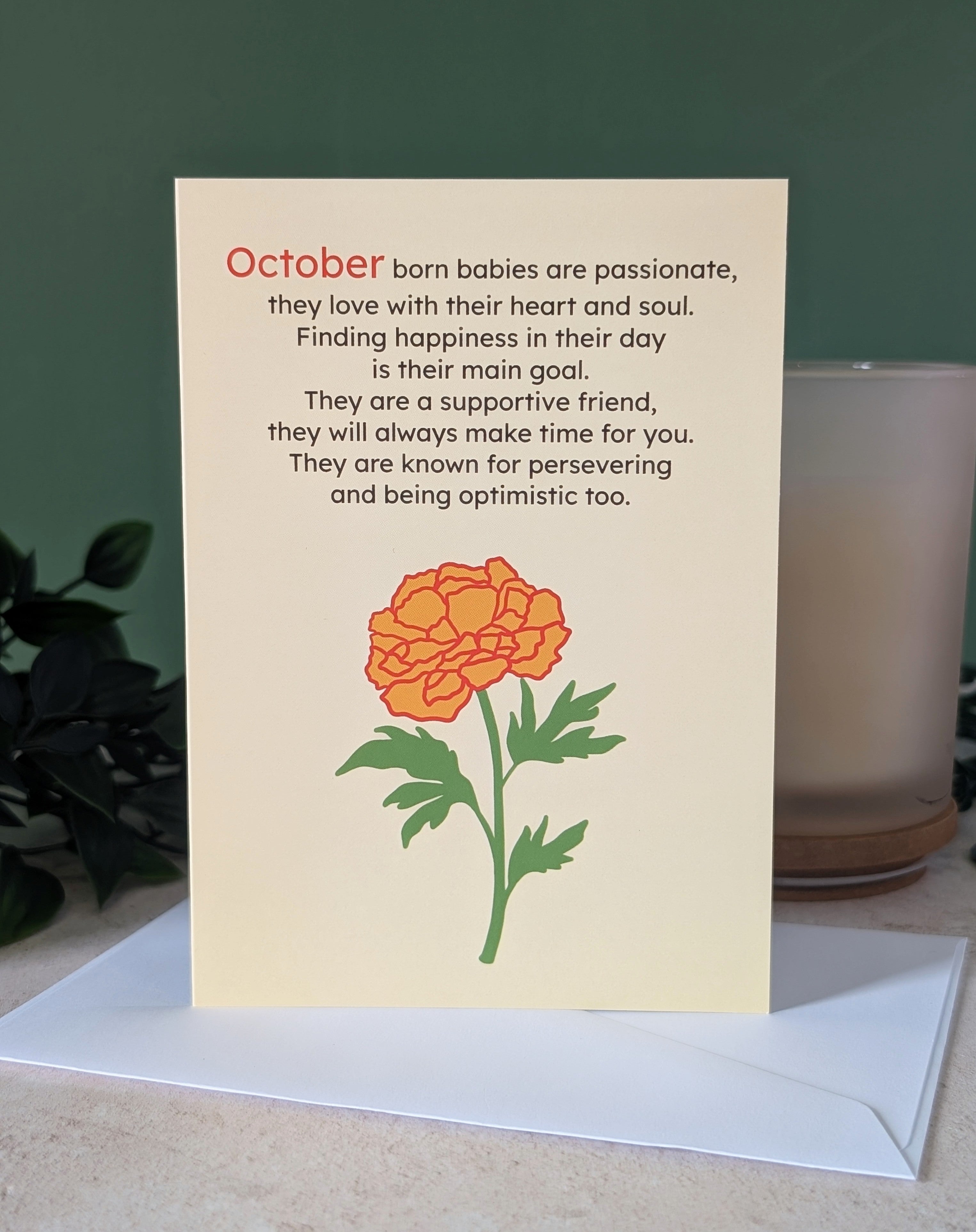 October Greeting Card