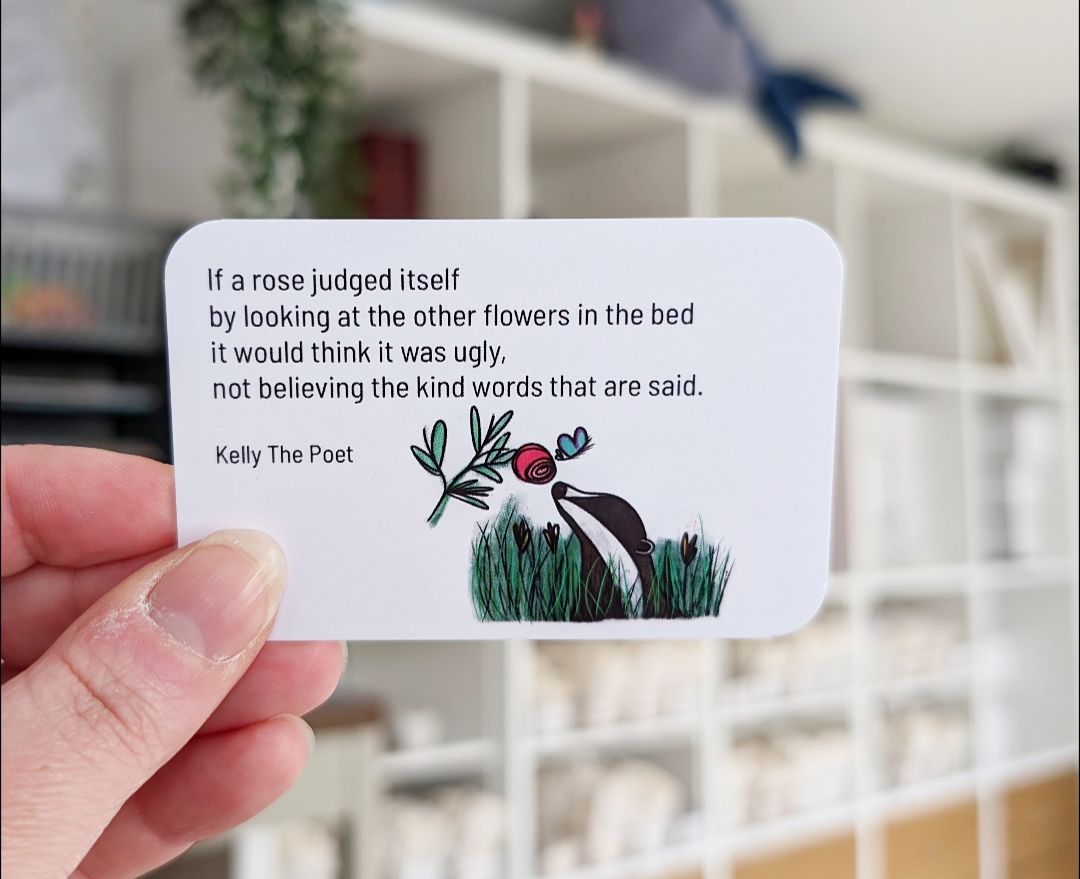 Mental Health Quote Cards. Badger And Butterfly pocket poems are there to give you comfort on your hardest days.