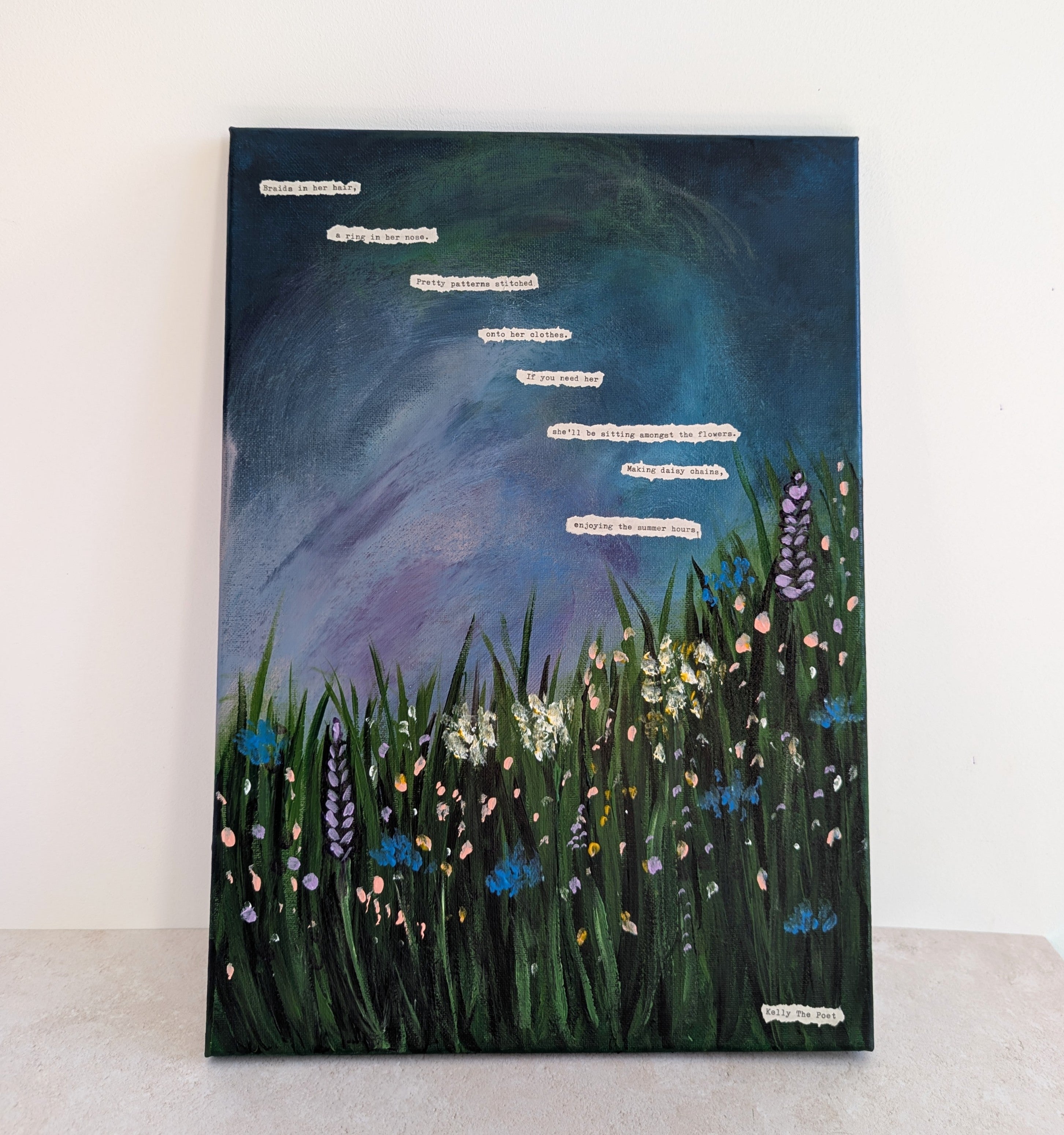 Braids In Her Hair Original Canvas