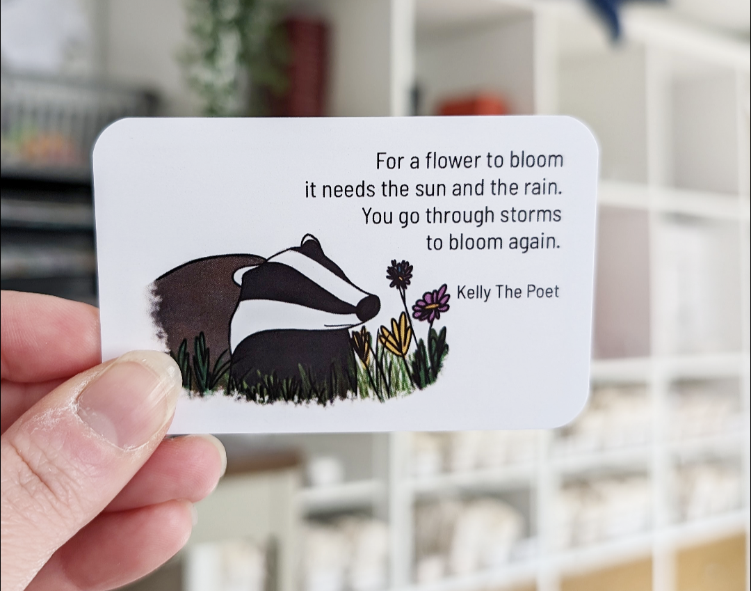 Mental Health Quote Cards. Badger And Butterfly pocket poems are there to give you comfort on your hardest days.