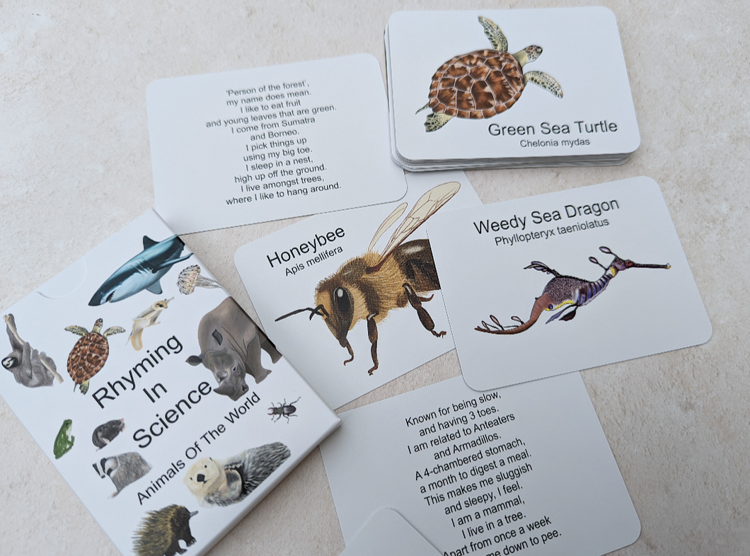 Educational Cards - Rhyming In Science - Animals Of The World